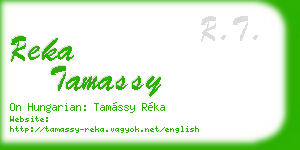 reka tamassy business card