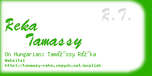 reka tamassy business card